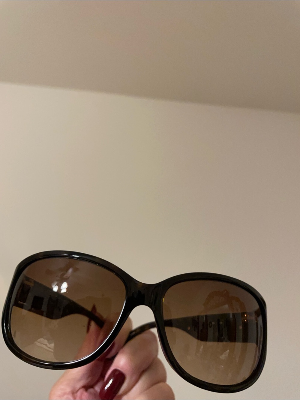 COACH Women's Black Frame Sunglasses with Brown Lenses - Picture 14 of 16